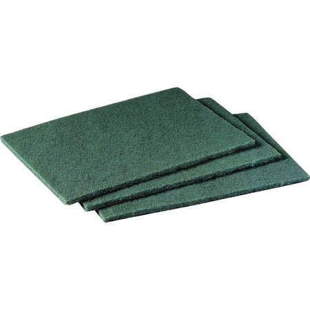 Scotch-Brite Scrubbing Pads, Fiber/Resin, 6 in x 9 in, 1/4 in H, Green, 20 Pack MMM96